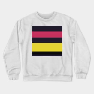 A soft impression of Very Light Pink, Dark, Almost Black, Dingy Dungeon and Piss Yellow stripes. Crewneck Sweatshirt